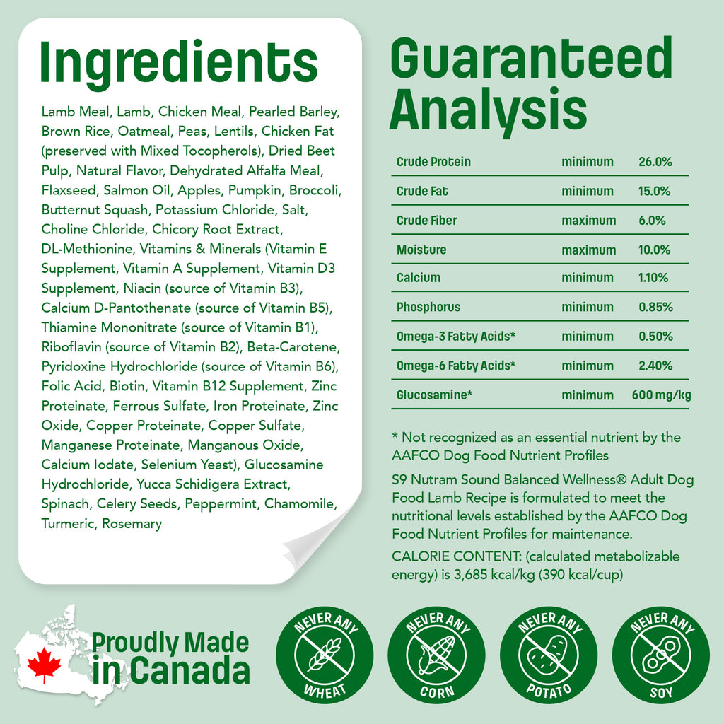 S9 Nutram Sound Balanced Wellness Adult